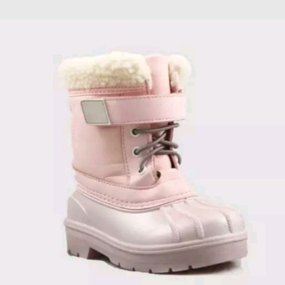 light pink winter boots